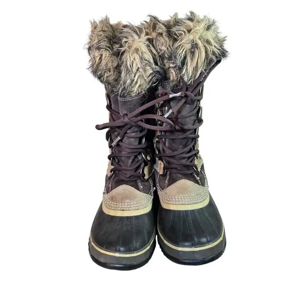 Sorel Joan of Arctic Tall Brown Waterproof Insulated Winter Brown‎ Boots Size 7