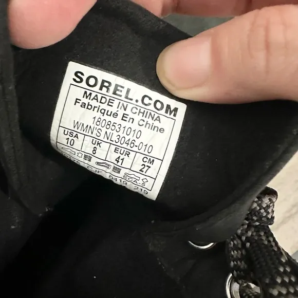 Sorel Joan of Arctic Wedge III Lexie Bootie Women's 10 Black/Jet Boots
