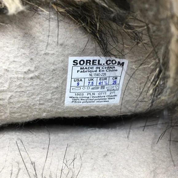Sorel Joan of Arctic Womens Snow Waterproof Wheat Leather Boots NL1540 Size 9