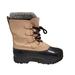 Sorel Kananaskis Women Snow Winter Leather Boots LL1000-280 Brown Black Size 7