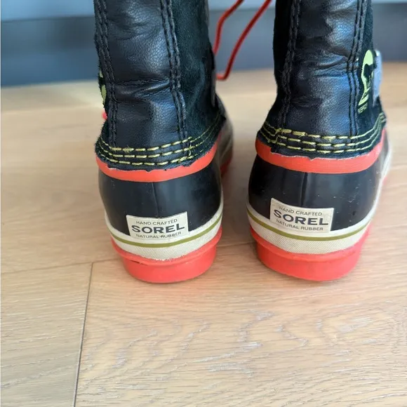 Sorel Kids' Black and Red Winter Boots