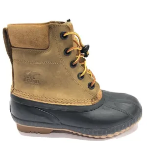 Sorel Kids’ Cheyanne II, Brown Lace-Up Winter Boots, Boys’ Size 5M.