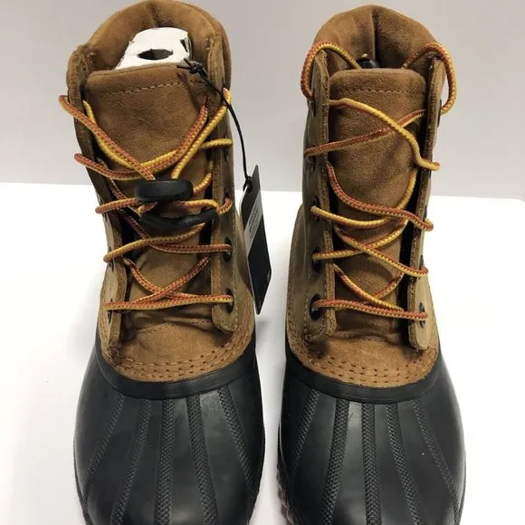 Sorel Kids’ Cheyanne II, Brown Lace-Up Winter Boots, Boys’ Size 5M.