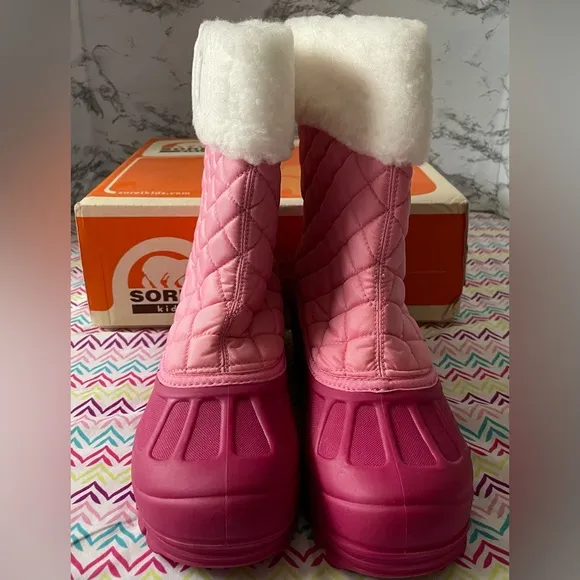 Sorel Kids Pink Boots Sz 6 New With Box