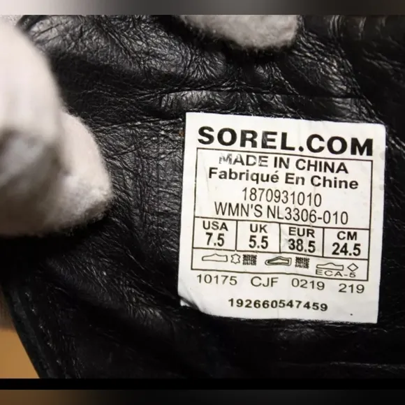 SOREL LEATHER WOOL HEELED MOTO COMBAT BOOTS 7.5
