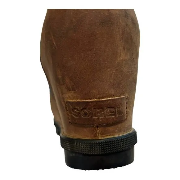 Sorel Lexie Wedge Boots Tobacco Brown Winter Waterproof Size 11