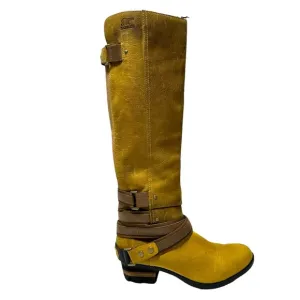 Sorel Lolla Tall Buckle Equestrian Elk Autumn Waterproof Leather Boots NWT