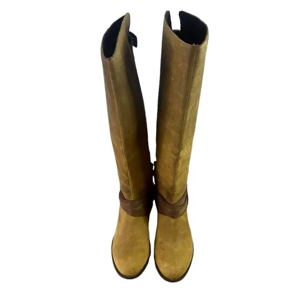 Sorel Lolla Tall Buckle Equestrian Elk Autumn Waterproof Leather Boots NWT