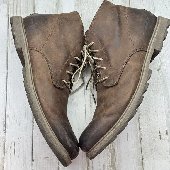 Sorel Madson II Chukka WP Men's Leather Waterproof Boots, Tobacco Size 13