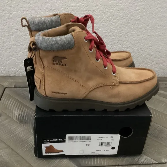 SOREL Madson Waterproof Moc Toe Boot (Little Kid) 3 M