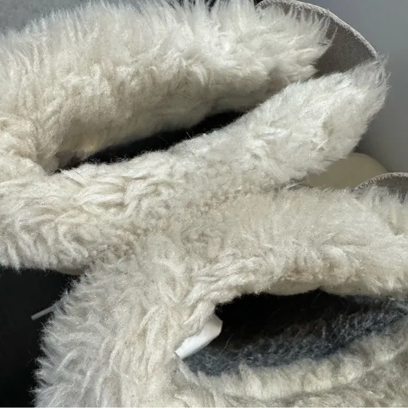 Sorel Manitou Women’s White Wool Lined Leather Rubber Winter Boots