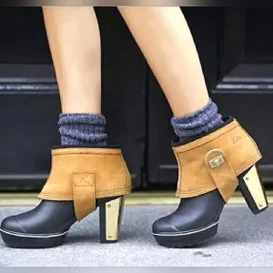 SOREL Medina II Heeled Platform Ankle Boots US 9.5 Waterproof