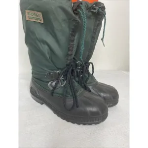 Sorel Mens 8 Winter Boots Green Rubber Duck Snow Removable Liner