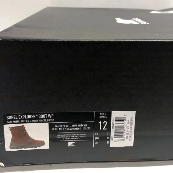 Sorel Men’s Explorer, Waterproof Winter Boots, Size 12M