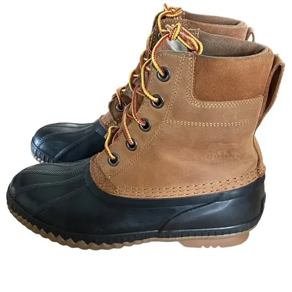 Sorel Men's Leather Cheyanne II Lace Duck Rain Snow Boot Size 6