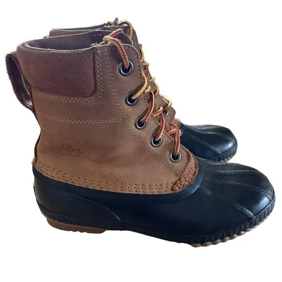 Sorel Men's Leather Cheyanne II Lace Duck Rain Snow Boot Size 6