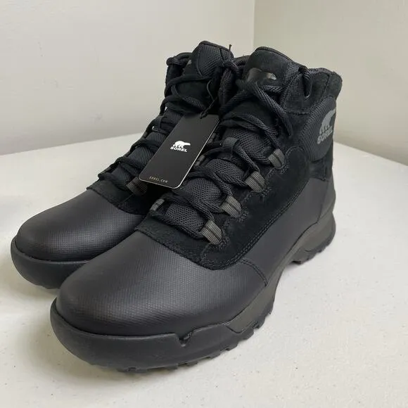 Sorel Men’s Size 11 Buxton Lite Lace Waterproof Boots Black Insulated