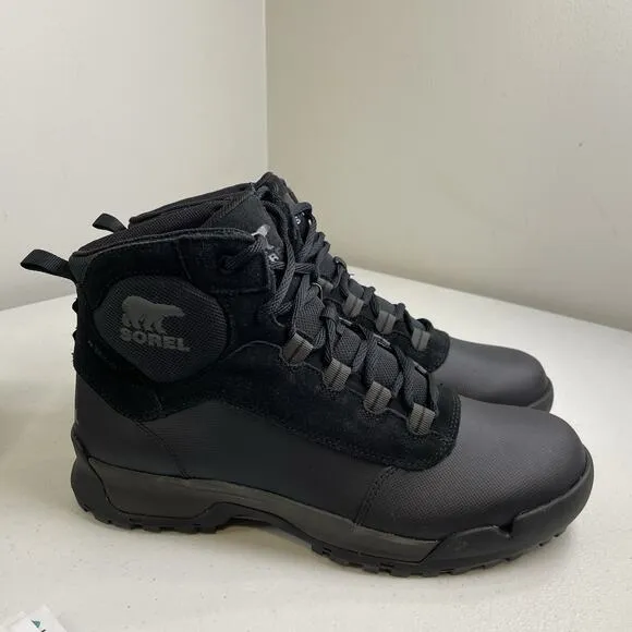 Sorel Men’s Size 11 Buxton Lite Lace Waterproof Boots Black Insulated