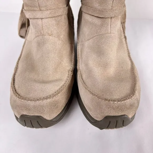 Sorel Northern Lite Tall Beige Suede Faux Fur Waterproof Winter Snow Boots 9 40