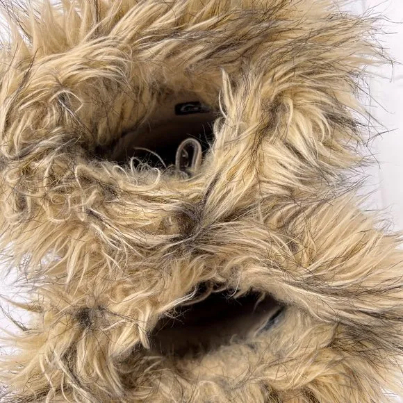 Sorel Northern Lite Tall Beige Suede Faux Fur Waterproof Winter Snow Boots 9 40