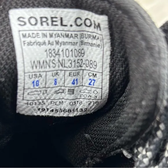 SOREL OUT N ABOUT DUCK WINTER BOOTS SIZE 10