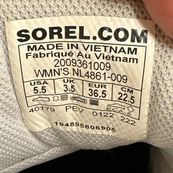 SOREL Out N About III Mid Sneaker Waterproof Ankle Boots Moonstone Sea Salt 5.5