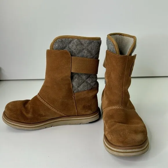 Sorel Rylee waterproof tan suede winter boots