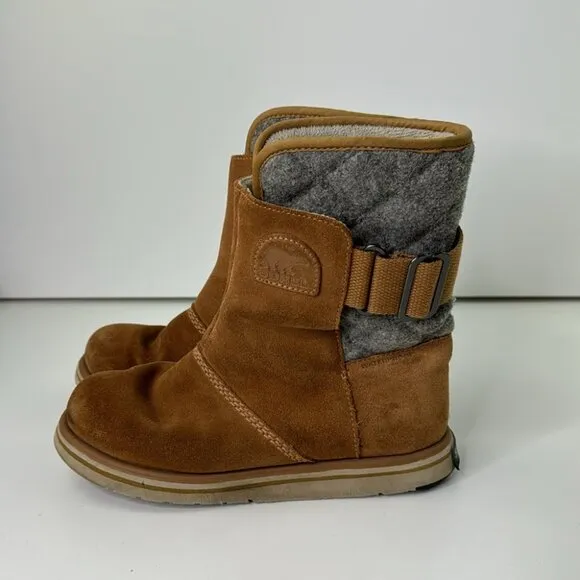 Sorel Rylee waterproof tan suede winter boots