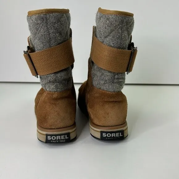 Sorel Rylee waterproof tan suede winter boots