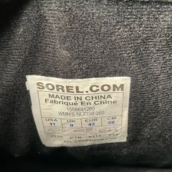 Sorel Slim Boots Womens 11 Winter Knee High Pull On NL2108260 BrownLeather Heels