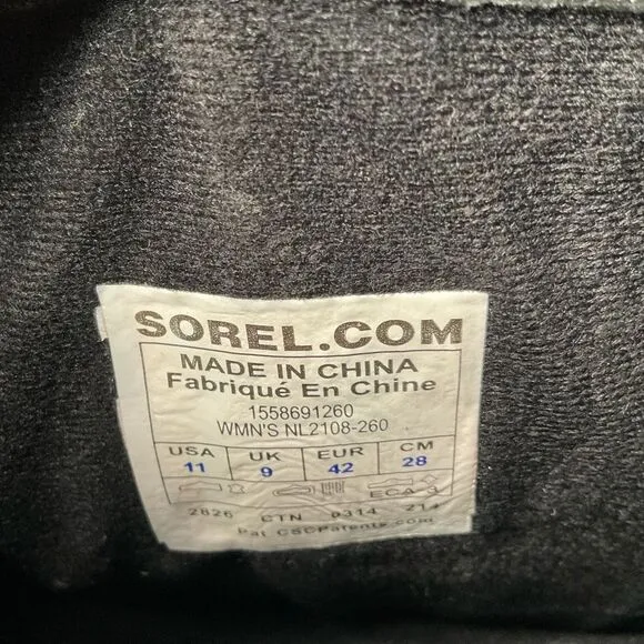 Sorel Slim Boots Womens 11 Winter Knee High Pull On NL2108260 BrownLeather Heels