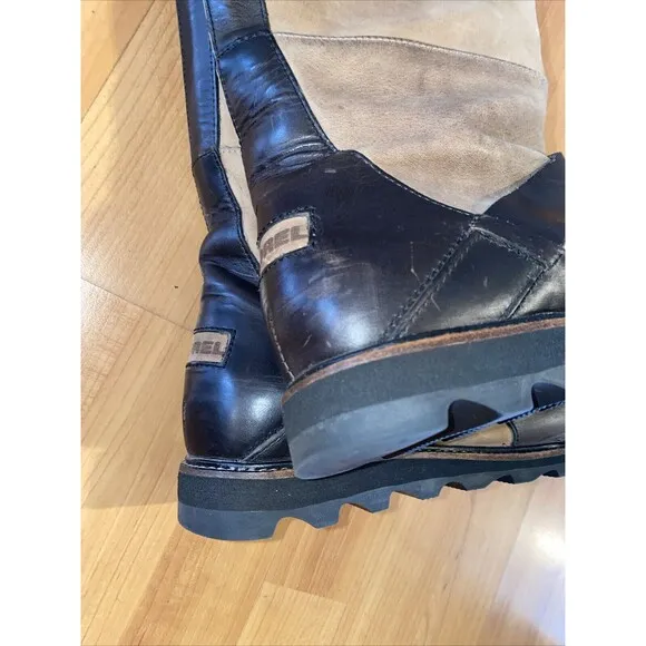 Sorel Slimpack Tall Riding Boots Equestrian Waterproof Tan Brown Leather Women 7