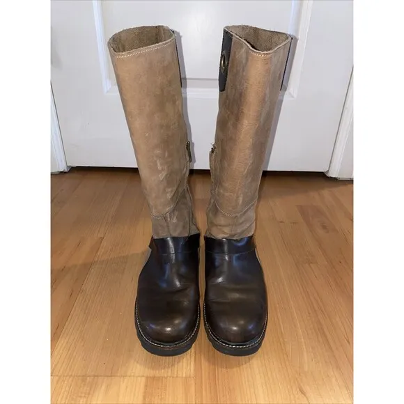 Sorel Slimpack Tall Riding Boots Equestrian Waterproof Tan Brown Leather Women 7