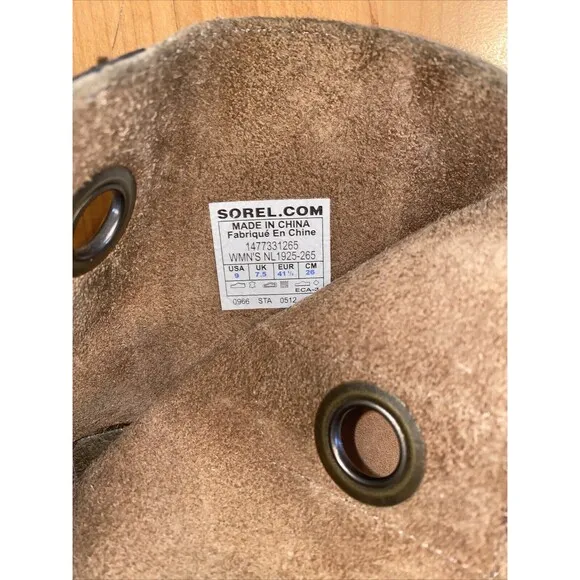 Sorel Slimpack Tall Riding Boots Equestrian Waterproof Tan Brown Leather Women 7