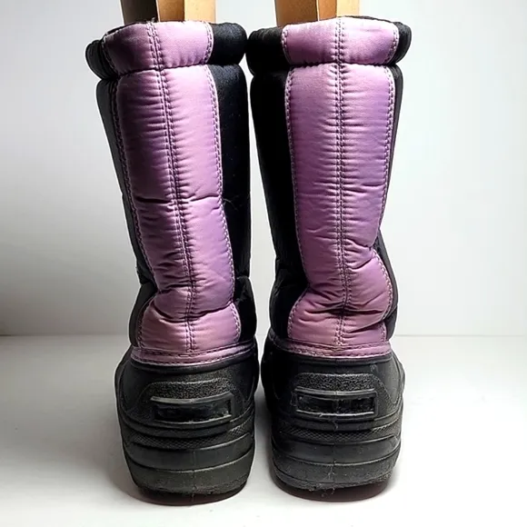Sorel Snow Command Boots Winter Waterproof‎ Insulation Traction Black Purple 6