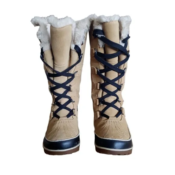 Sorel Tan Tivoli II High Waterproof Lace Up Winter Boots Women's Size 6.5