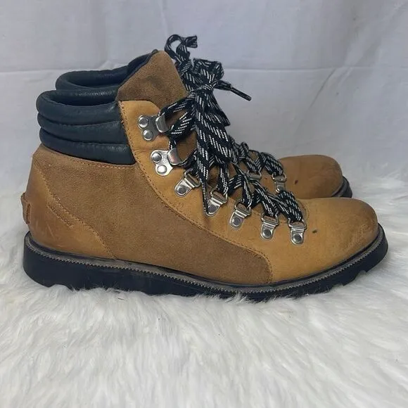 Sorel Tan Nubuck Lug Sole Hiking Boots Sz 9
