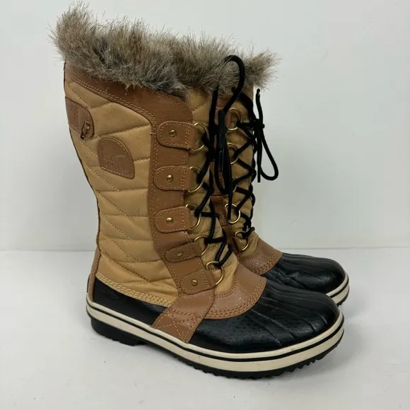 Sorel Tofino II Tall Winter Lace Up Boots Tan Brown
