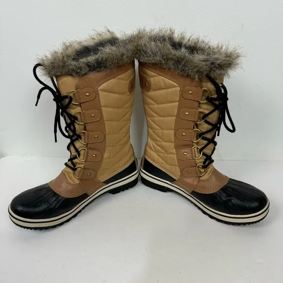 Sorel Tofino II Tall Winter Lace Up Boots Tan Brown