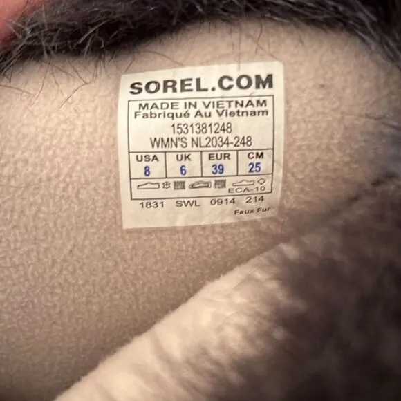 Sorel Tofino II Herringbone Winter Boots Size 8