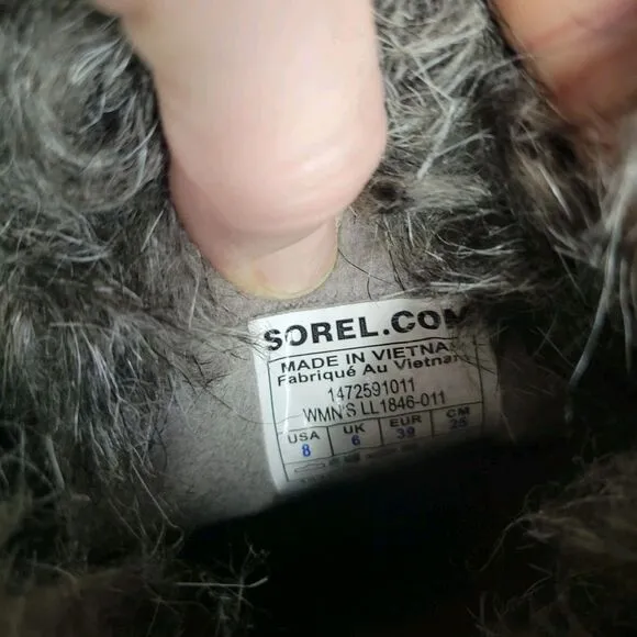Sorel Tofino Waterproof Winter Boots Womens Size 8 EUR 39 Black Waxed Canvas‎