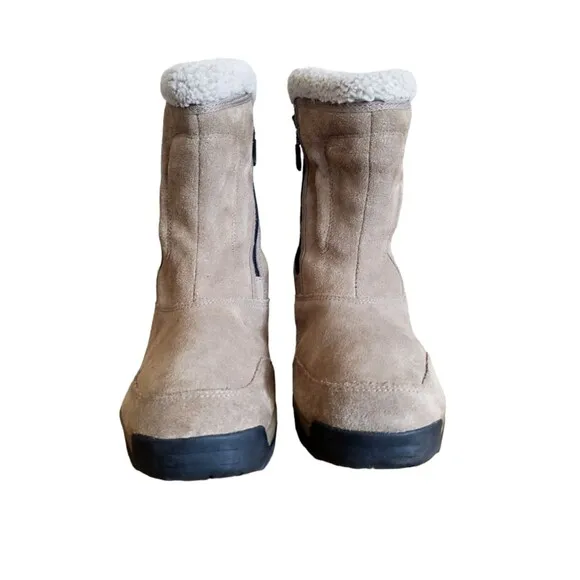 SOREL WaterFall Winter Boots Women Sz 9.5 Tan Suede Waterproof Thinsulate Ultra