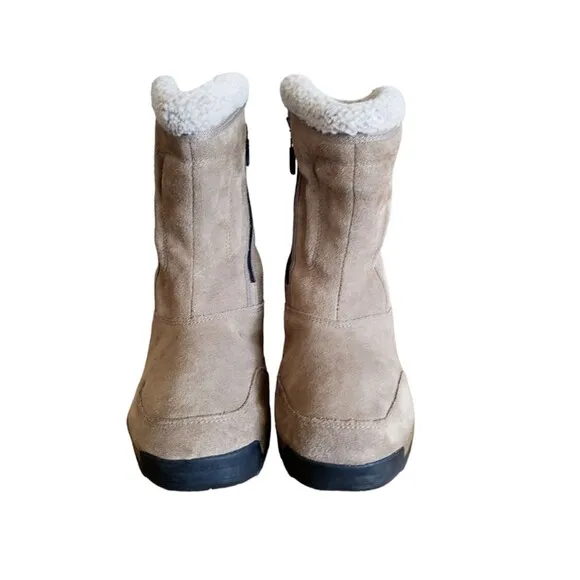 SOREL WaterFall Winter Boots Women Sz 9.5 Tan Suede Waterproof Thinsulate Ultra