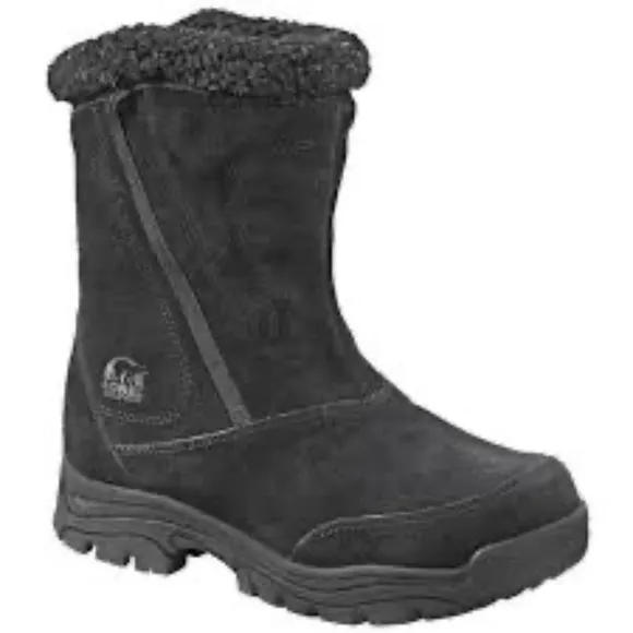 Sorel Waterfall Womnen's Black Winter Boots Suede Sz 10