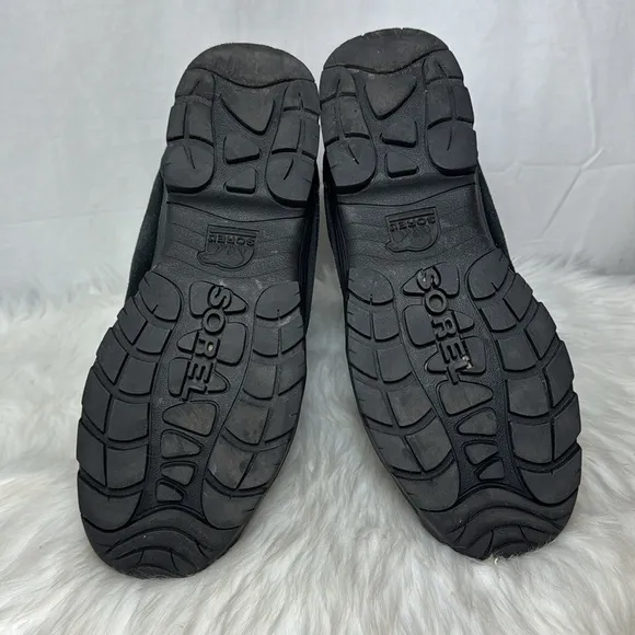 Sorel Waterfall Womnen's Black Winter Boots Suede Sz 10