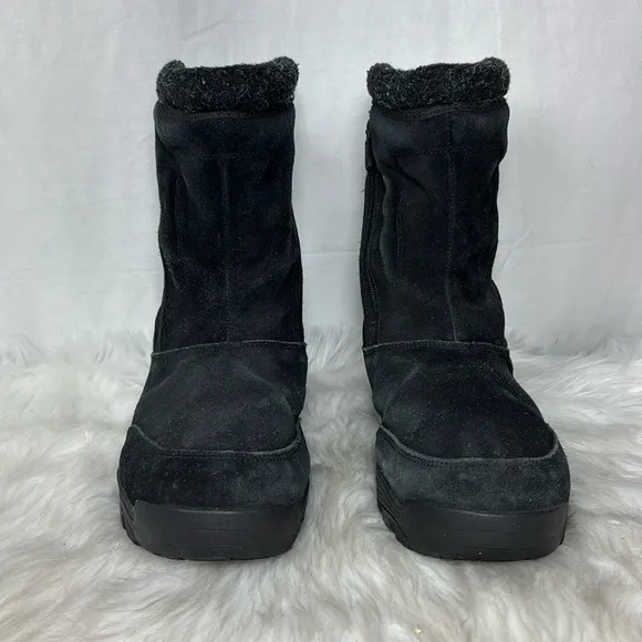 Sorel Waterfall Womnen's Black Winter Boots Suede Sz 10