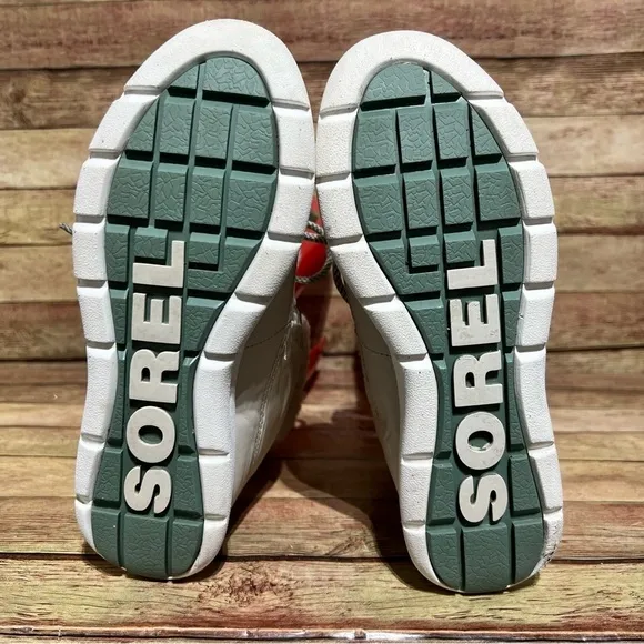 Sorel White Explore Carnival Winter Boots
