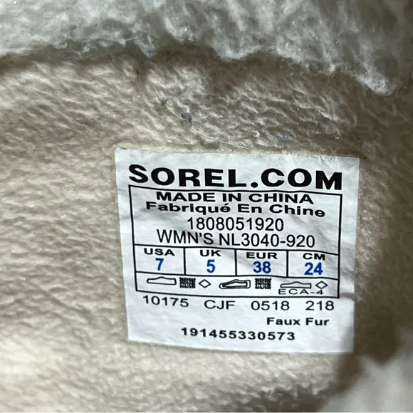 Sorel White Explore Carnival Winter Boots