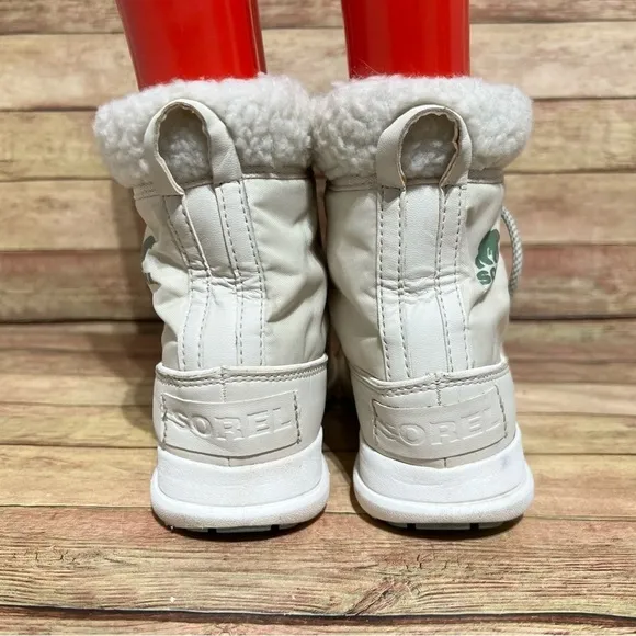 Sorel White Explore Carnival Winter Boots