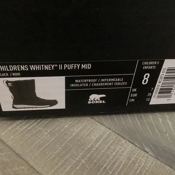 SOREL Whitney II Puffy Waterproof Boot (Toddler Kid), size 8